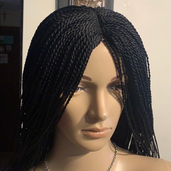 Hand twisted braids full lace wig main image 6